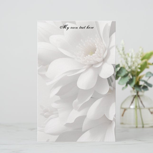 Elegant White Flowers Brevpapper (Skapare uppladdad)