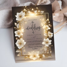 Elegant White Flowers med Ljus Bröllop