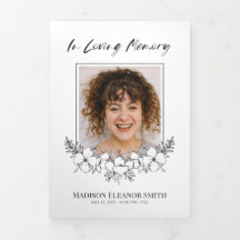 Elegant White Flowers Photo Funeral