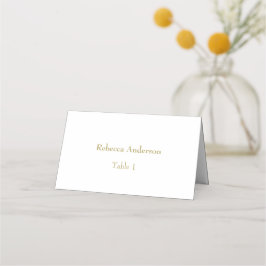 Elegant White & Gold Place card Placeringskort
