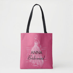 Elegant White Gown Möhippa Tote Bag Tygkasse