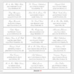 Elegant White Grått Script 24 Bröllop Guest Adress Klistermärken<br><div class="desc">24 bröllop gästadressetiketter för att skicka ut inbjudningar med mörk grått elegant text mot vitt. Lägg till namn i ett vackert,  klassiskt skript och adress i ett tidlöst teckensnitt utan elegant.</div>