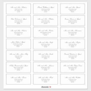 Elegant White Guest-Adressetiketter Klistermärken