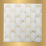 Elegant White Guld Bees Laurel Wand Kakelplatta<br><div class="desc">Vit bricka med bina från guld i lagerutandning.</div>