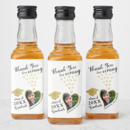 Elegant White Guld Black Tack 2025 Studenten Spritflaskor Etikett