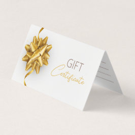 Elegant White Guld Bow Classy Luminous Gift Card Kort