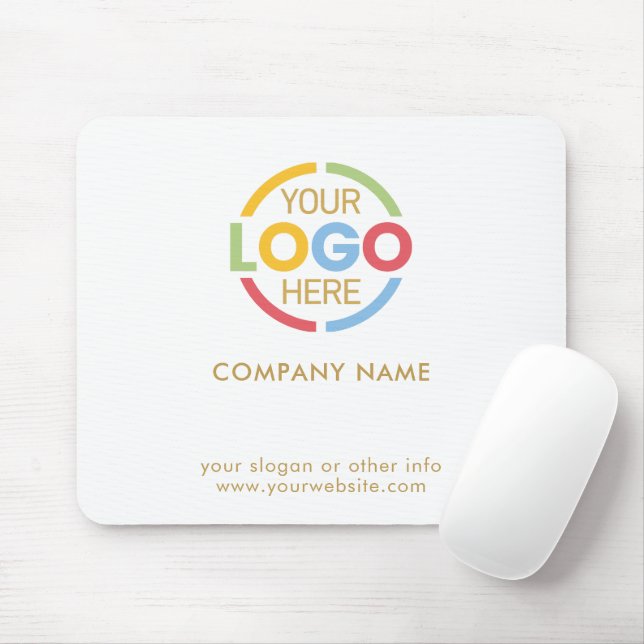 Elegant White & Guld Company Business Logotyp Bran Musmatta (Med mus)