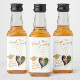 Elegant White Guld Glam Tack 2025 Studenten Spritflaskor Etikett