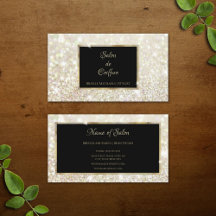 Elegant White Guld Glitter Black och Guld Salon
