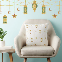 Elegant White Guld Lanterns Islamic Eid/Ramadan Kudde