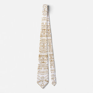 Elegant White & Guld Mandala Hand plockade Design Slips