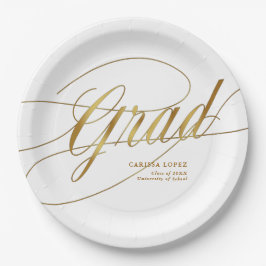 Elegant White & Guld minimalistisk Grad Calligraph