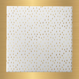 Elegant White Guld Raindros Kakelplatta