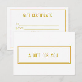 Elegant White Guld Salon Beauty Gift Certificate