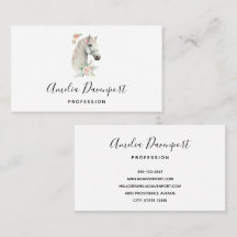 Elegant White Horse Boho Blommigt