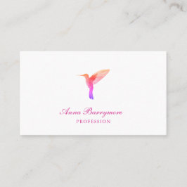 Elegant White Hummingbird Visitkort