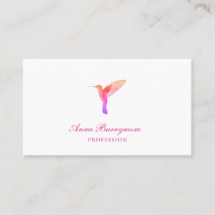 Elegant White Hummingbird Visitkort