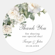 Elegant White Ivory Ro Blommigt Bröllop Möhippa