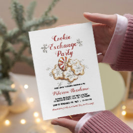 Elegant White-jul Cookie Exchange Party Inbjudningar