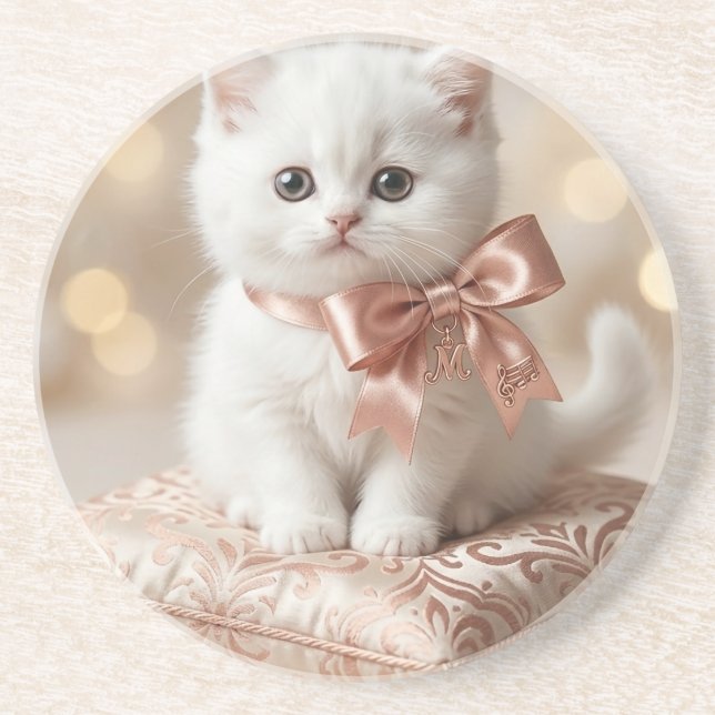 Elegant White Kitten Boutique Underlägg (Framsidan)