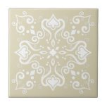 Elegant White Light Beige Azulejo Mönster A01c Kakelplatta<br><div class="desc">Snyggt Elegant Chic Azulejo Portugals traditionella keramiska plattor i stil,  Modern,  mönster,  vit på en ljusbeige och gult bakgrund. Perfekt för inredingsdesign eller omvänt snedstreck. För andra variationer i färg ska du kontakta konstruktören. Du kan kontrollera hur mönster ser ut när plattorna sätts ihop på den här länken: https://www.zazzle.com/azulejo_white_purple_pattern_a01c_scrapbook_paper-256155449889751834</div>