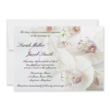 Elegant White & Lila Orchids Bröllop