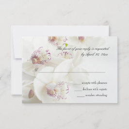Elegant White & Lila Orchids Bröllop OSA Kort