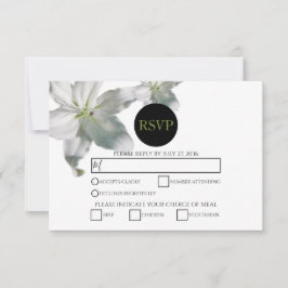 Elegant White Lilies Bröllop OSA Cards Kort