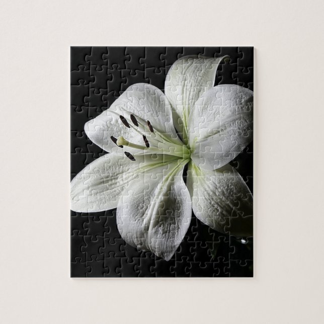 Elegant White Lily Puzzle Pussel (Vertikal)