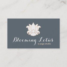 Elegant White Lotus Yoga och Meditation Teacher Visitkort
