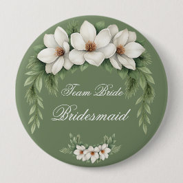 Elegant White Magnolia Winter Wedding Gräs Träd Knapp