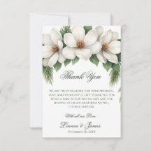 Elegant White Magnolia Winter Wedding Gräs Träd