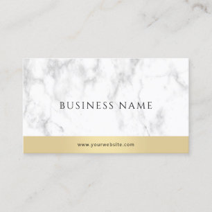 Elegant White Marble Guld Modern Corporate Trendig Visitkort