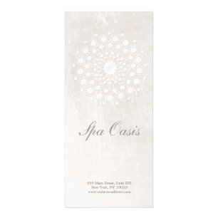 Elegant White Marble Hair Salon and Spa Menu Reklamkort