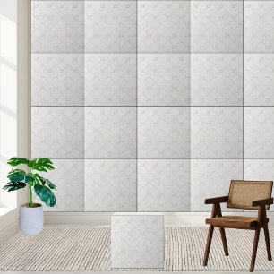 Elegant White Marble Mosaic Ceramic Tile Kakelplatta