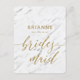 Elegant White Marble och Guld kommer du att bli Br Inbjudningar