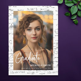 Elegant White Mathematics Script Photo Studenten Meddelande