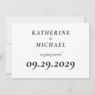 Elegant White Minimal Wedding Invitations Inbjudningar