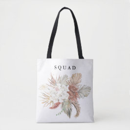 Elegant White Modern Pampas Grass Tropical Jungle Tygkasse