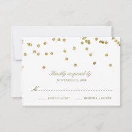 Elegant White och Guld Confetti Polka-Dots OSA