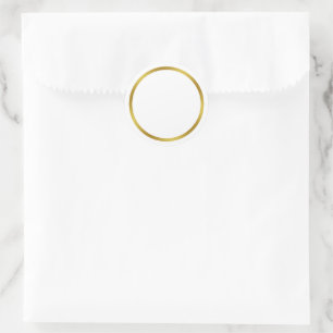 Elegant White och Guld Gräns Runt Klistermärke