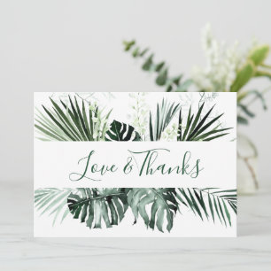 Elegant White Orchids Bohemian Bröllop Blommigt Tack Kort