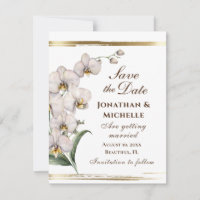 Elegant White Orchids Guld Ram Christian