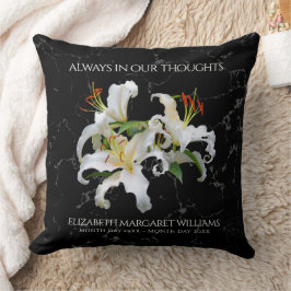 Elegant White Oriental Lilies Firande of Life Kudde