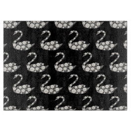 Elegant White Pearl Svan på Black Background