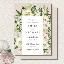 Elegant White  Peony Garden Wedding