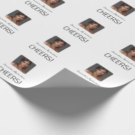 Elegant White Photo Script Namn Presentpapper