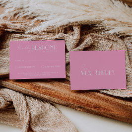 Elegant White Pink Minimalist Bright Wedding OSA Kort