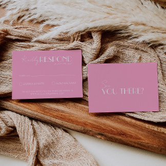 Elegant White Pink Minimalist Bright Wedding OSA Kort