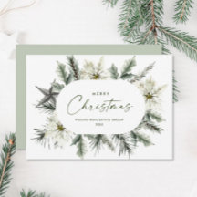 Elegant White Poinsettia jul Corporate